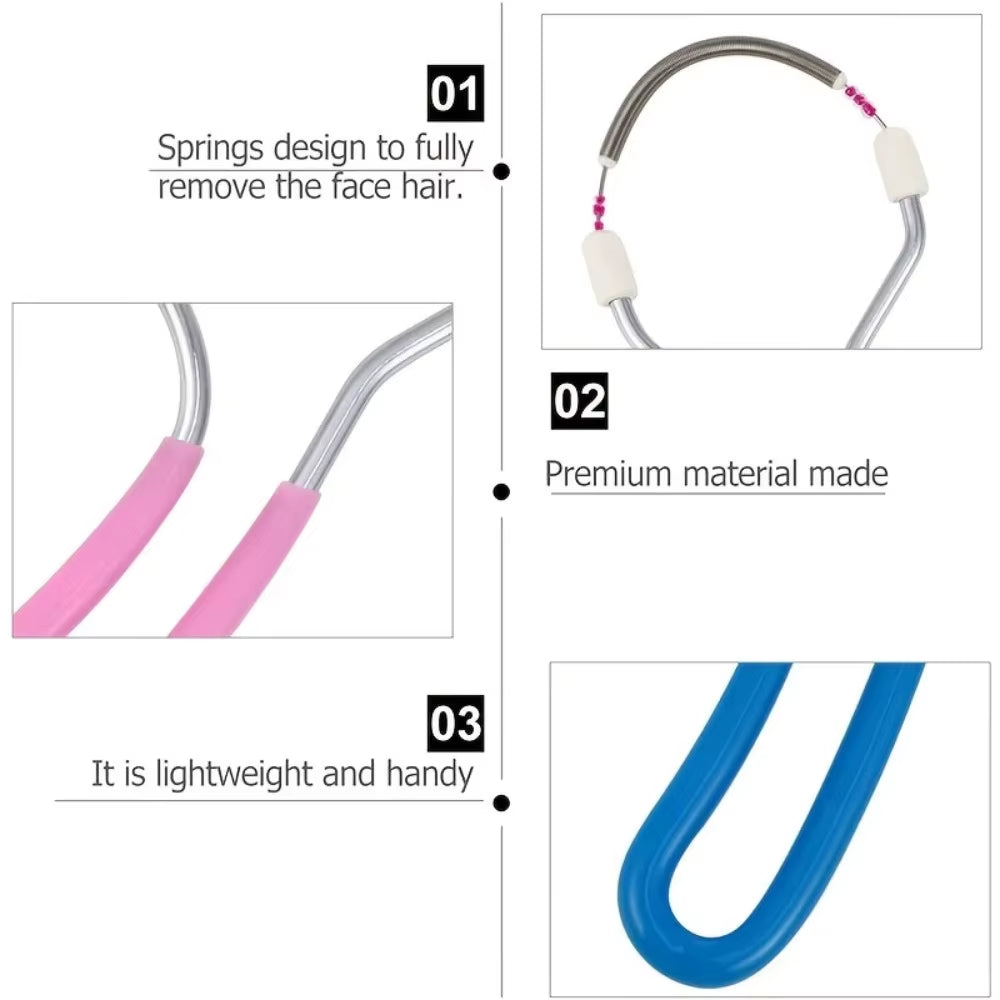 Facial Epilator for Women, Remove Unwanted Hair on Upper Lip, Chin, Face, Portable Handheld Spring Roller Epilator for Smooth Sk