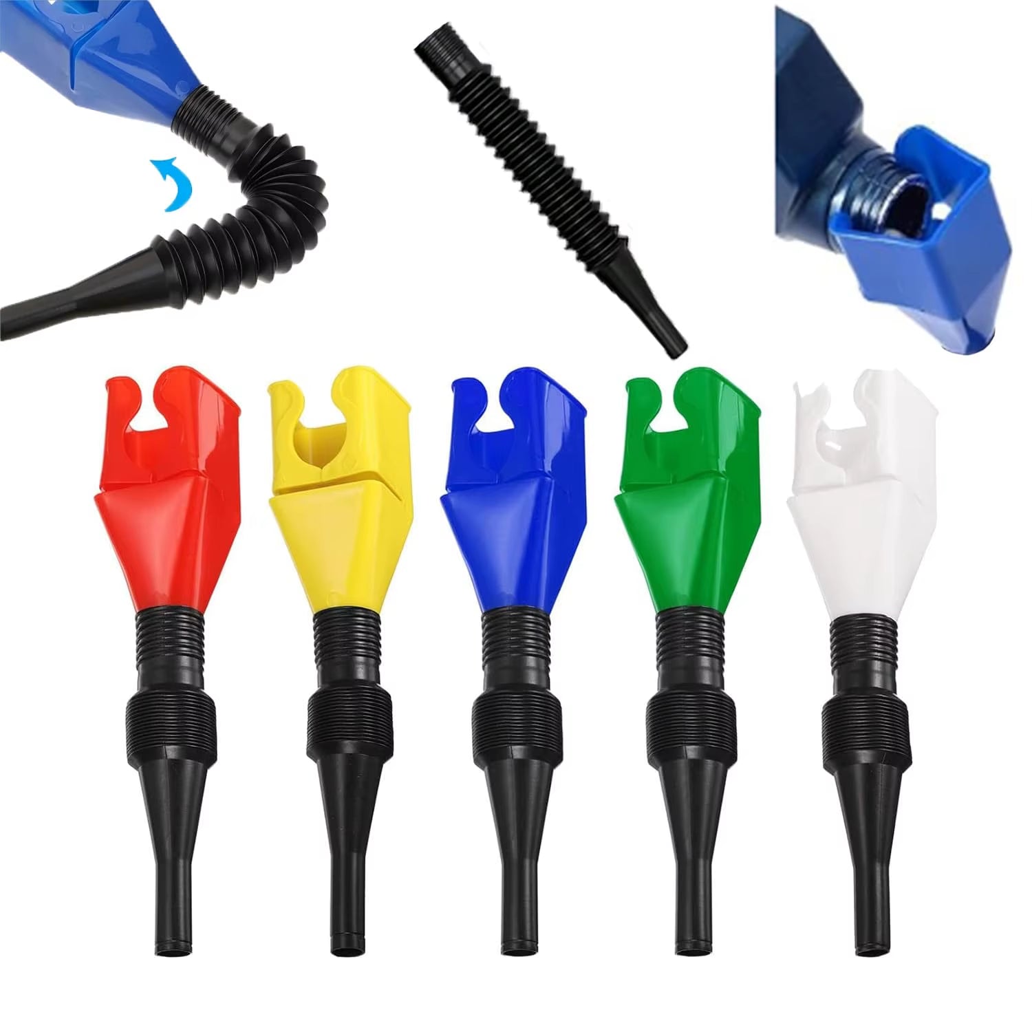 1Pcs Car Refueling Funnel Gasoline Foldable Engine Oil Funnel Tool Plastic Funnel Car Refueling Tool Auto Accessories