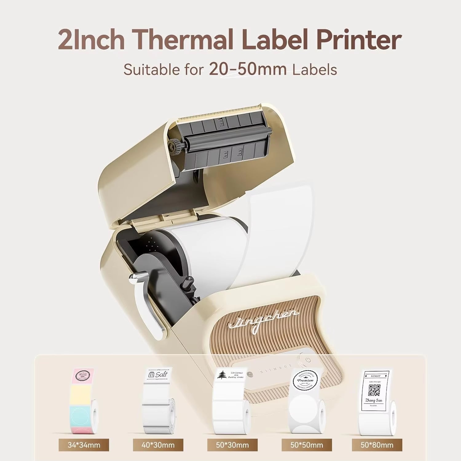 Niimbot B21 Mini Portable Thermal Label Printer Bluetooth Pocket Labels Maker or Adhesive Stickers for Barcode Clothing Use