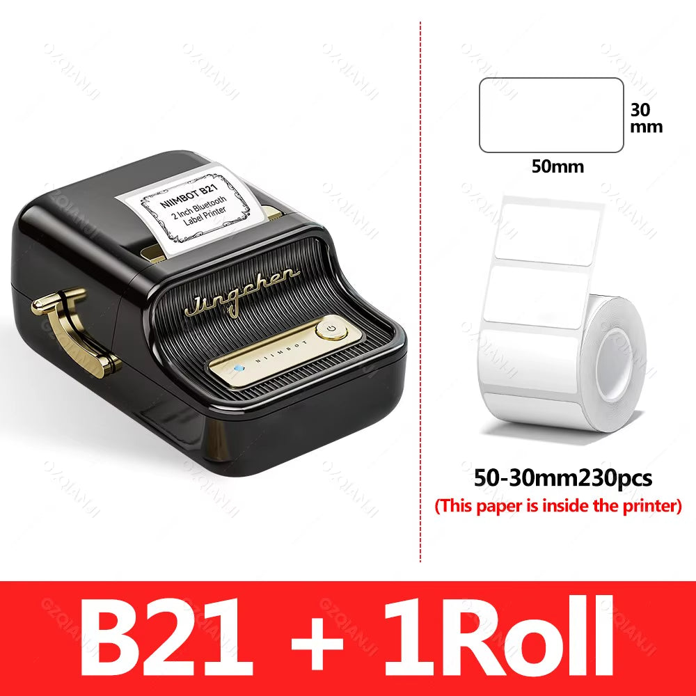 Niimbot B21 Mini Portable Thermal Label Printer Bluetooth Pocket Labels Maker or Adhesive Stickers for Barcode Clothing Use